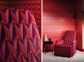 Domino Pyramid Wallcovering Crimson 1