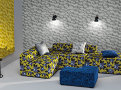 Cubic Bumps Wallcovering Steel 1
