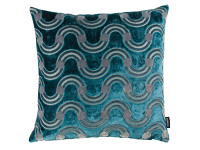 Spot on Waves Cushion Teal Image 2