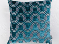 Spot on Waves Cushion Teal Image 4