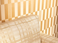Checkerboard Metallic Wallcovering Rose Gold Image 4