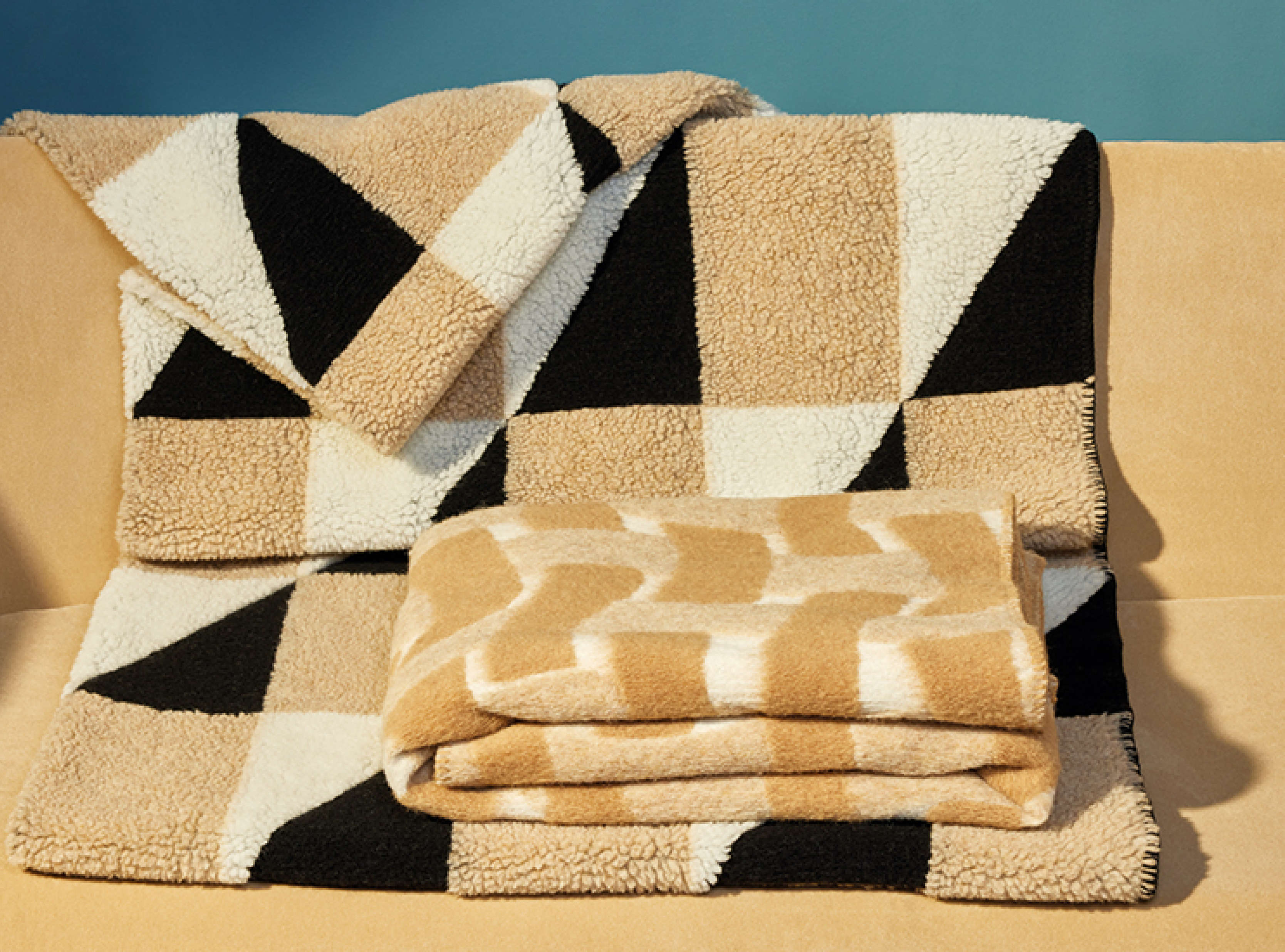 Beige Throws  Natural Colour Throw Blankets –