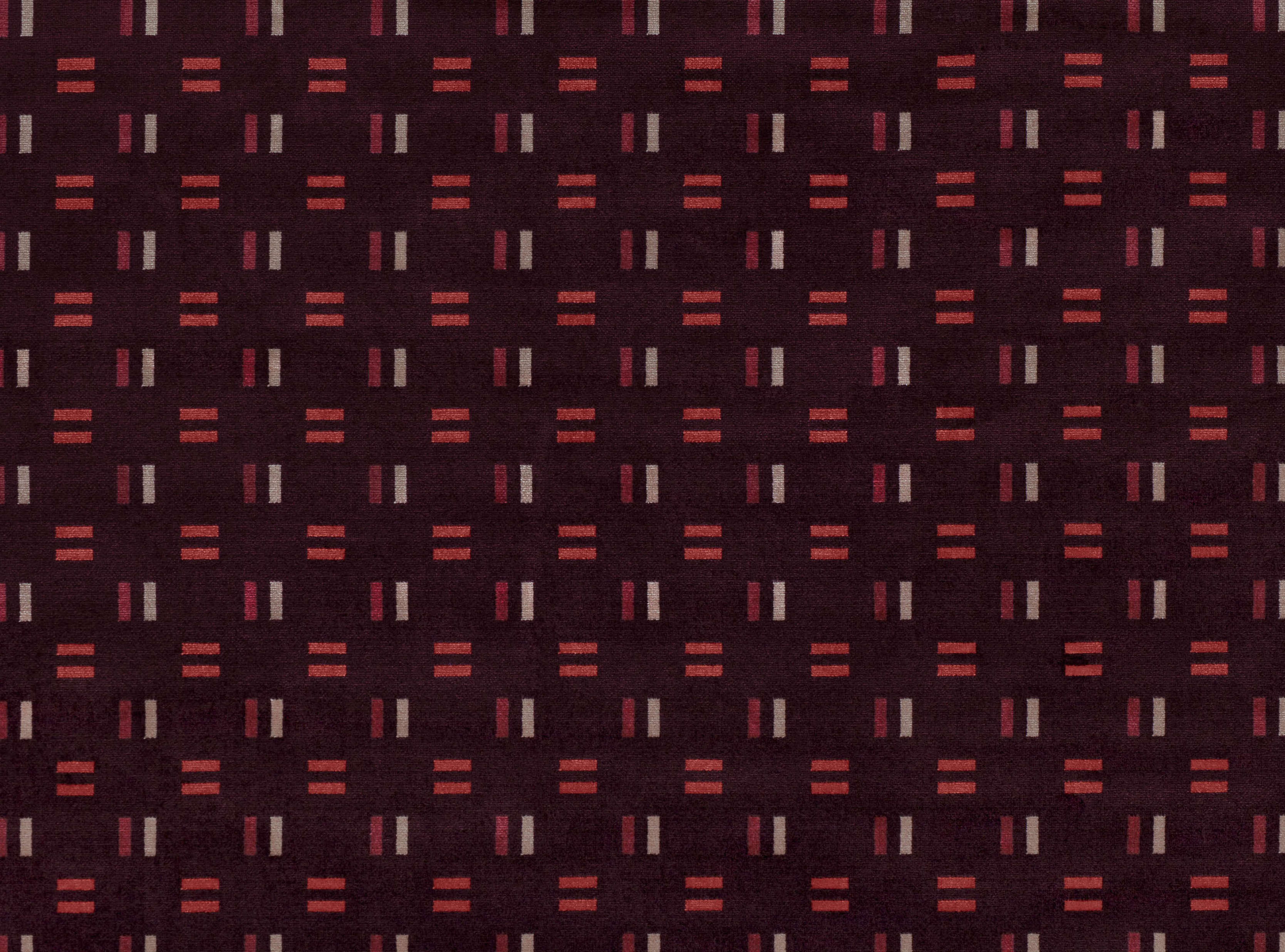 Hammersmith Blackcurrant Underground Vol.II Geometric Velvet Kirkby Design