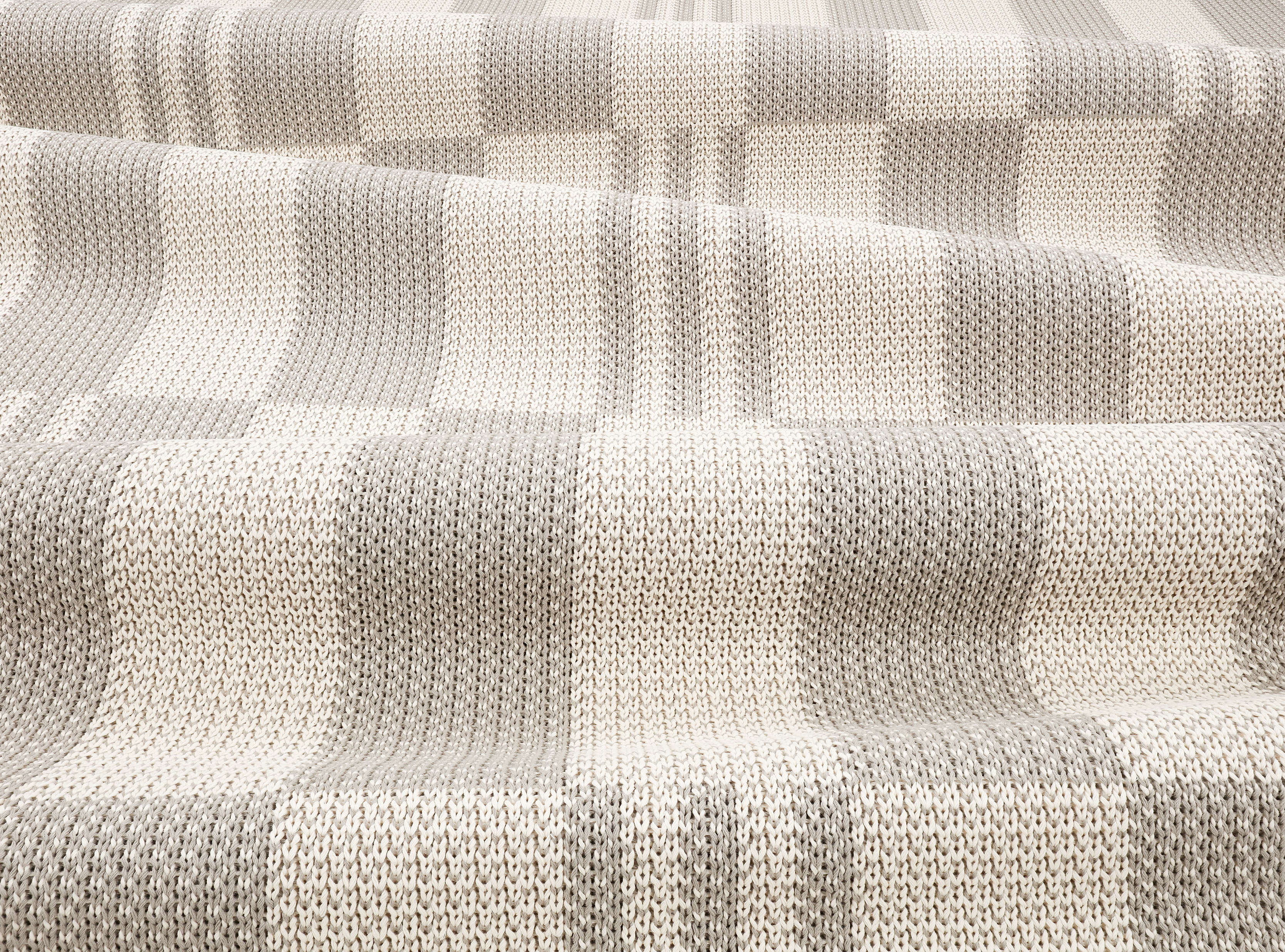 Checkerboard Knit Silver Grey | Formation | Decorative Knit | Kirkby Design