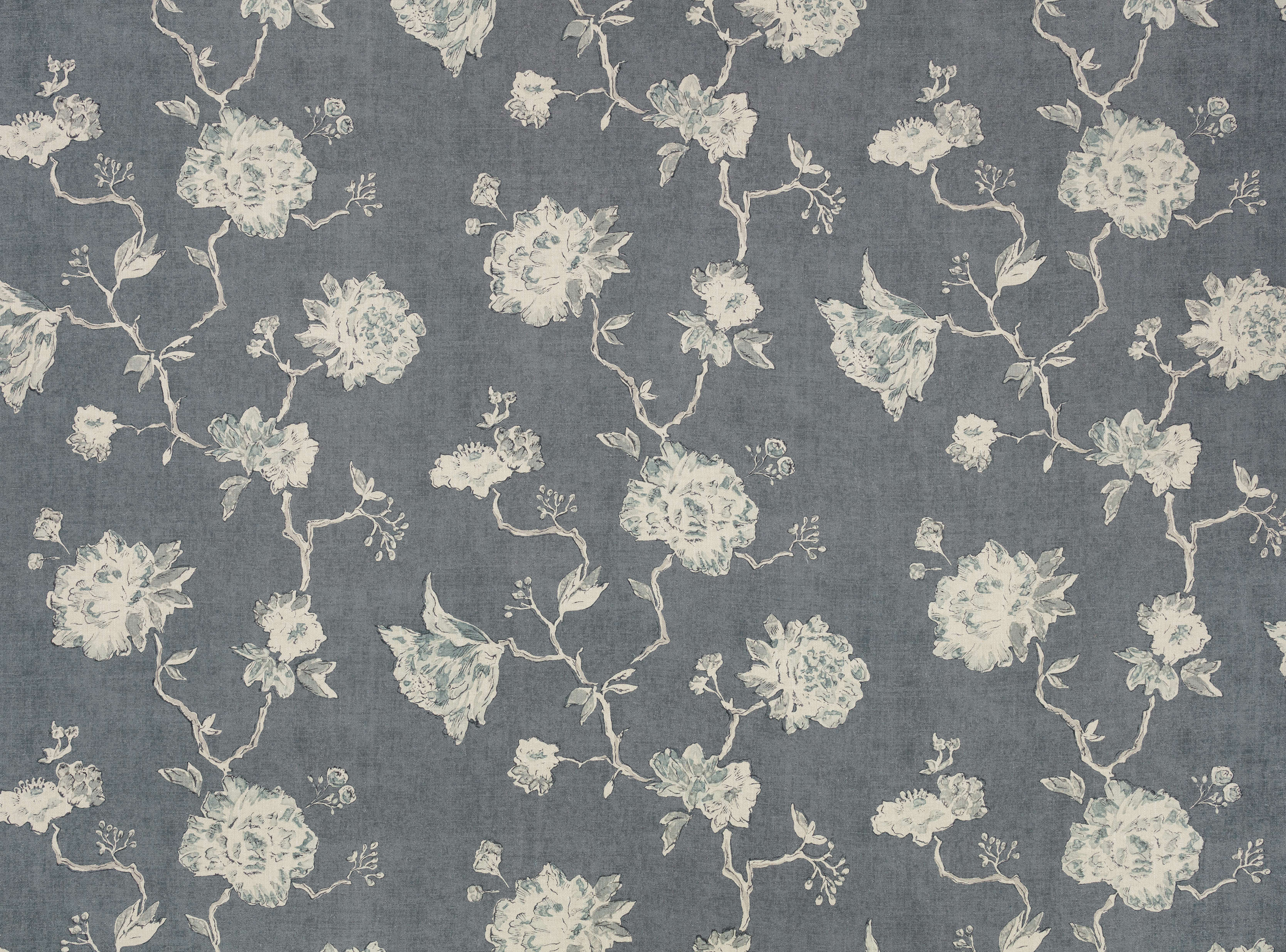 Peony Ocean | Eclectic Linen Prints | Printed Linen | Mark Alexander