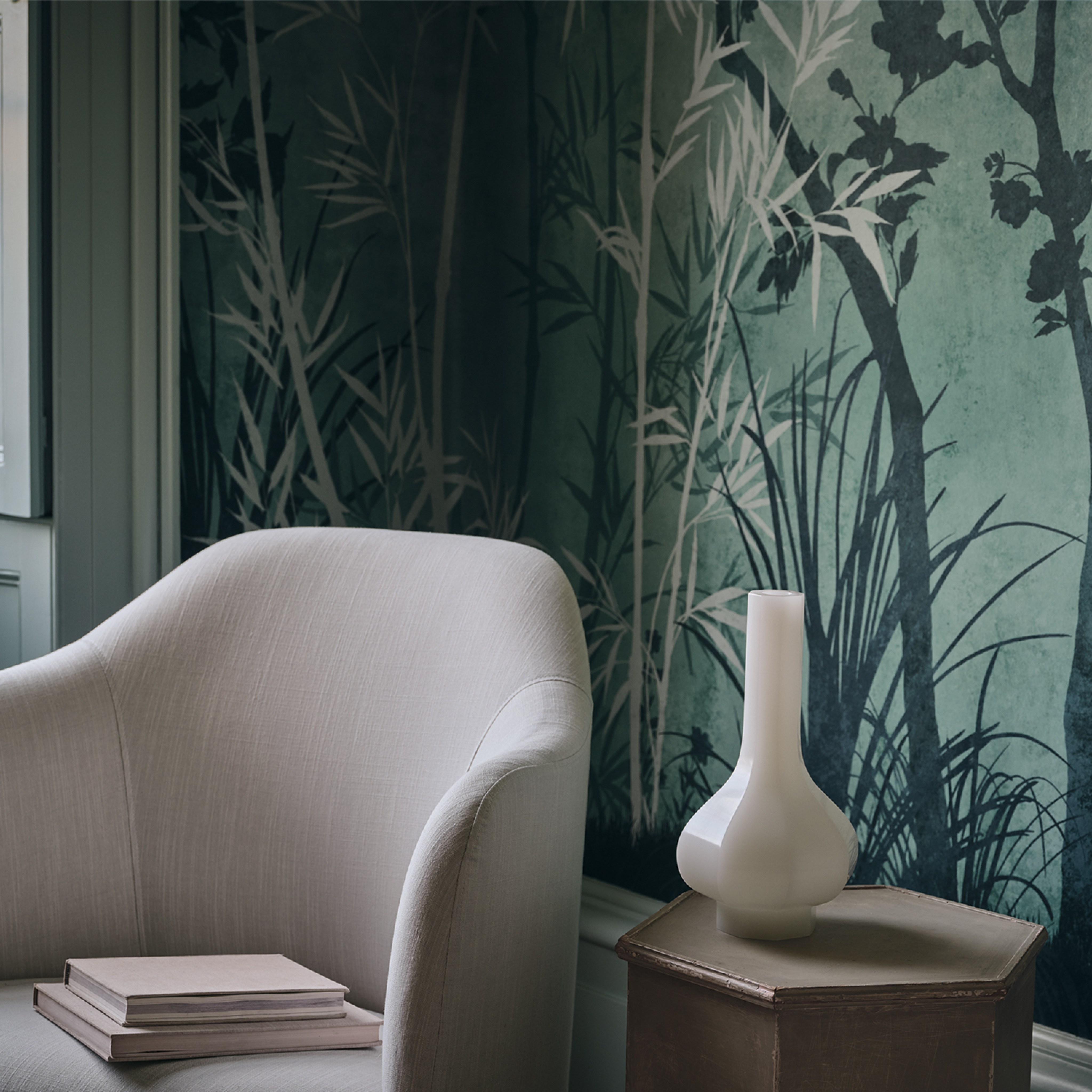 Sayuri Wallcovering Jade | Pluma Wallcoverings | Romo Fabrics