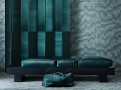 Sueded Wallcovering Electric Teal 1