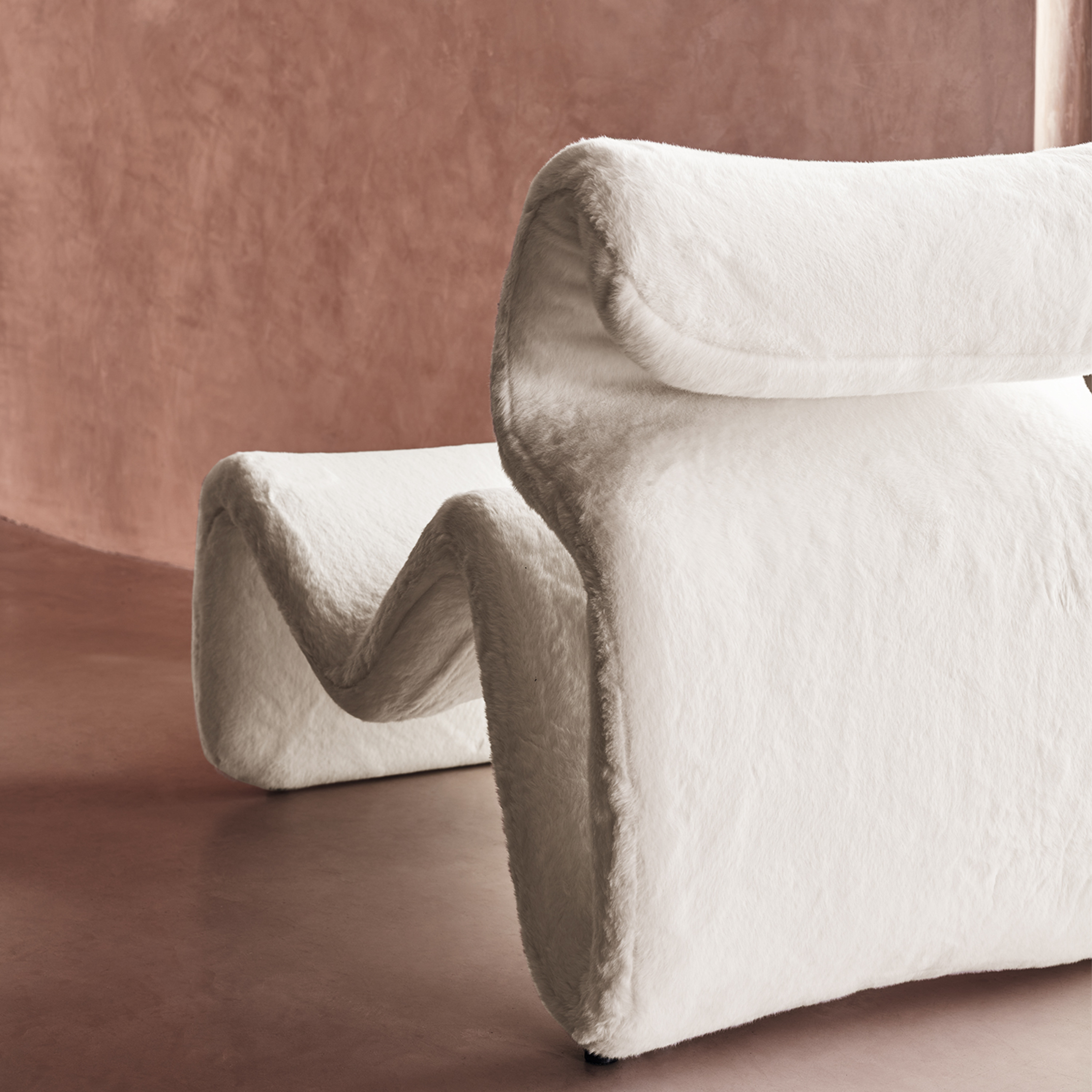 Benjamin Chalk Très Bouclé Faux fur Zinc Textile