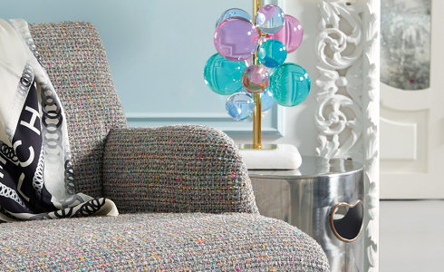 BONHEUR Papier 0316 Bonheur | Decorative Weaves & Sheers | Zinc